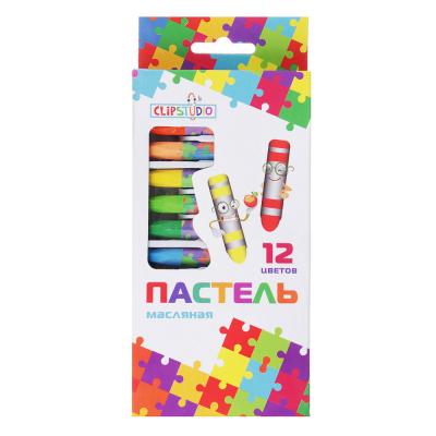 ClipStudio Wax pencils "Oil pastel", 12 colors, in a cardboard box