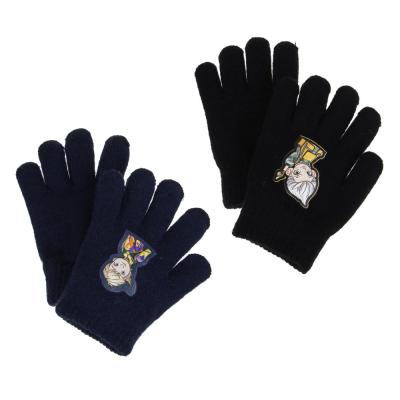BY Russian Superheroes Double-layer children's gloves with thermal appliqué, size 14, 2 designs, SZPV24-25