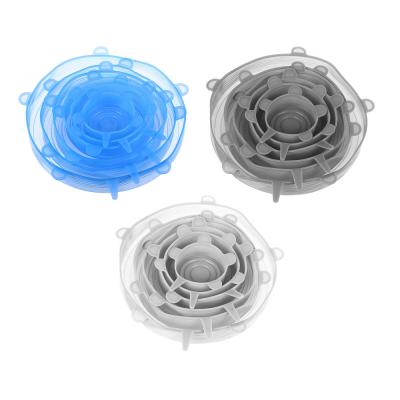 VETTA Set of universal lids, 6 pcs, sizes from 6.5 cm to 19 cm, silicone, 3 colors