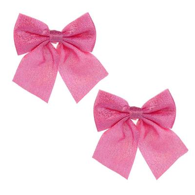 SNOW BOOM Set of bows, 2 pcs, 12x14 cm, rose gold color