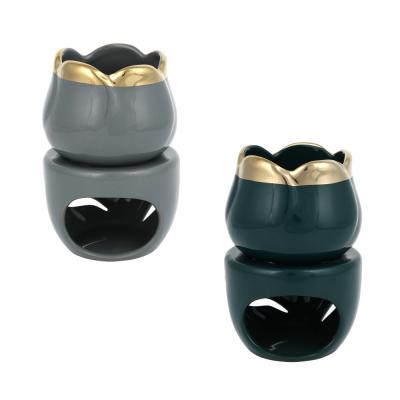 Ceramic aroma lamp, 12.5x8x8 cm, 2 colors