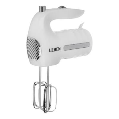 LEBEN Kitchen mixer, 5 speeds, 2 pairs of attachments, 200W, 220-240V, white