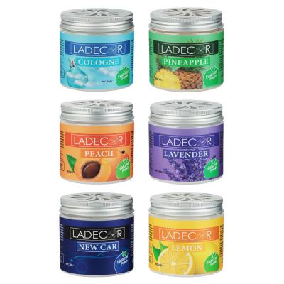 LADECOR Home and car fragrance, gel, 200g, lavender, new car, cologne, pineapple, lemon, peach