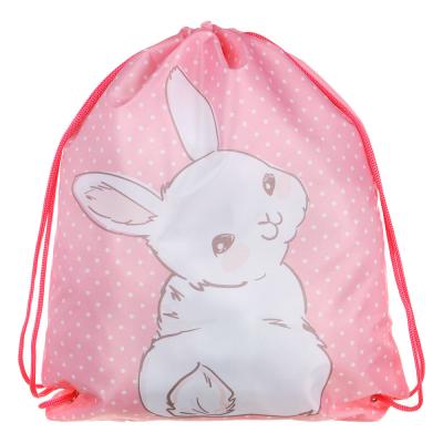 FLUFFY BUNNY Bag for replacement shoes with drawstrings, 34.8x41.5cm, polyester