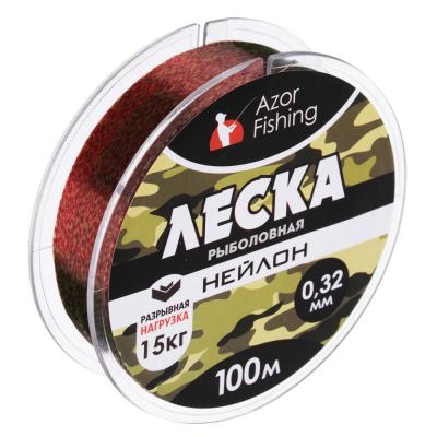 AZOR FISHING Fishing line camouflage, nylon, 100m, 0.32mm, 15.0kg