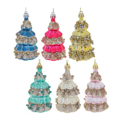 SNOW BOOM Premium Pendant "Herringbone" 10 cm, plastic, sequins, 6 colors