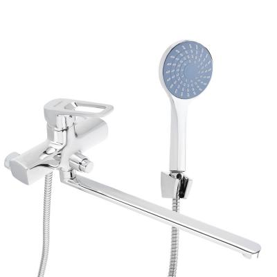 SoyuzKran Mixer for bathtub with shower, straight spout 35cm, ceramic. cartridge 35mm, chrome, zinc, SK08-P137