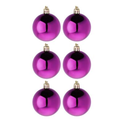 SNOW BOOM Set of balls 6pcs 6cm plastic, magenta