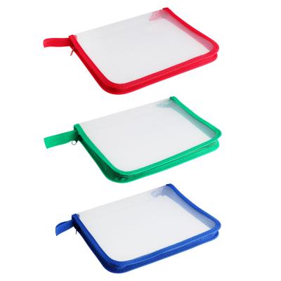 Folder for notebooks A5, with a circular zipper, 450 microns, PVC, 3 zipper colors