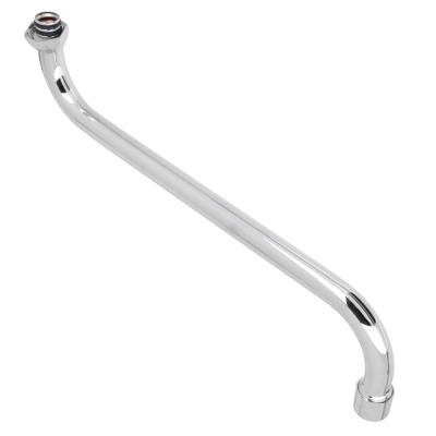 Bathtub faucet spout, round S-shaped, 30cm, stainless steel steel