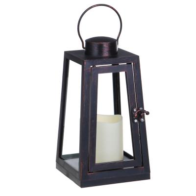 LED lamp, 11x11xx21 cm, plastic, 3xAAA, black