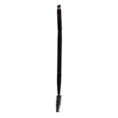 UNILOOK Double-sided eyebrow brush, wood, metal, nylon, 14.7 cm, black