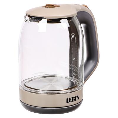 LEBEN Electric kettle with glass flask, 1850 W, 1.7 l