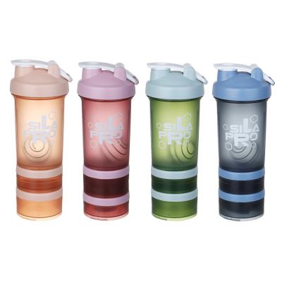 SILAPRO Sports shaker 3 in 1, 500 ml, 26x8cm, PC, 4 colors