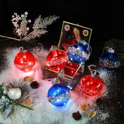 SNOW BOOM Ball with light, 8cm, plastic, metal, 2 colors