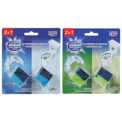NEW GALAXY Cube freshener for toilet cistern, 2 pcs, 50g. Ocean, forest