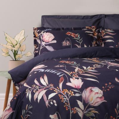 BY COLLECTION Euro bedding set, 100% cotton, print, blue