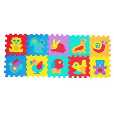 VETTA Set of puzzle mats, 10pcs, soft, 32x32cm, “Zoo”