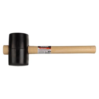ERMAK Rubber mallet, 910 g, black rubber, wooden handle