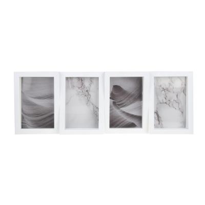 Photo frame for 4 photos, 10x15 cm, polypropylene, white, art.23-92