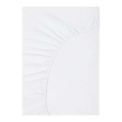 BY COLLECTION Fitted sheet 160x200x25cm, 100% cotton, white