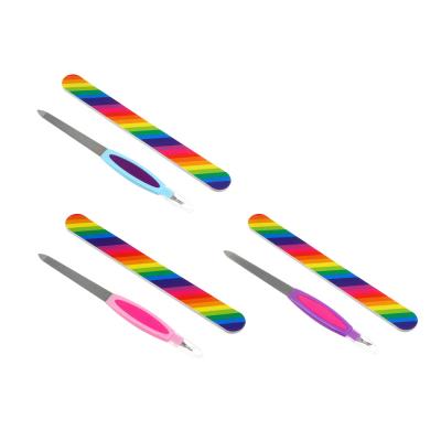 UNILOOK Manicure set 2 sets (metal file with trimmer, emery file), art. 10-5