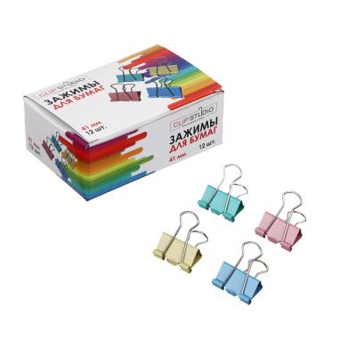 ClipStudio Set of paper clips metal 41 mm color, 12 pieces in a cardboard box