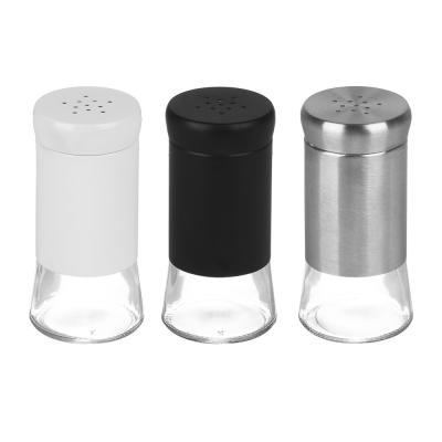 VETTA Salt shaker 10.8x5cm, glass, stainless steel, 3 colors