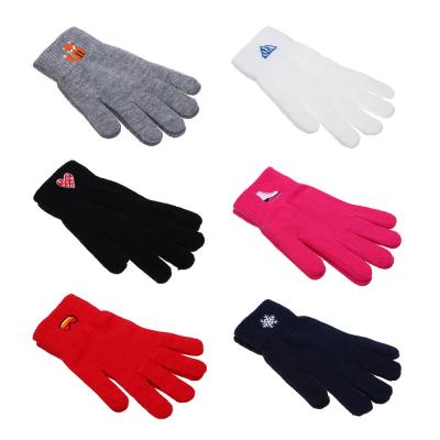GALANTE Knitted gloves for adults with embroidery, size 18-20, 6 colors, SZPV24-19