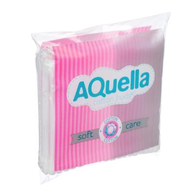 Cotton swabs AQUELLA, plastic bag, 100 pcs