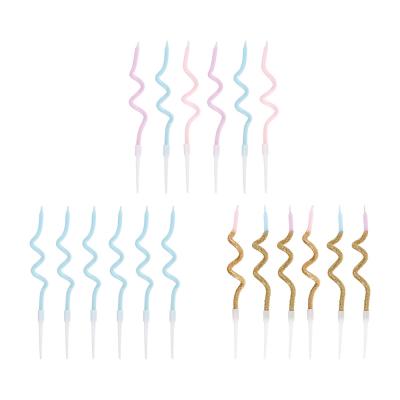 FNtastic Set of twisted cake candles with glitter