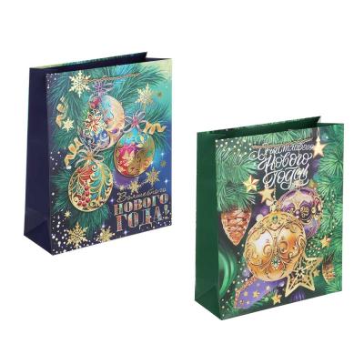SNOW BOOM Gift bag made of high quality paper, with a foil layer, 32x26x10cm, 2 designs