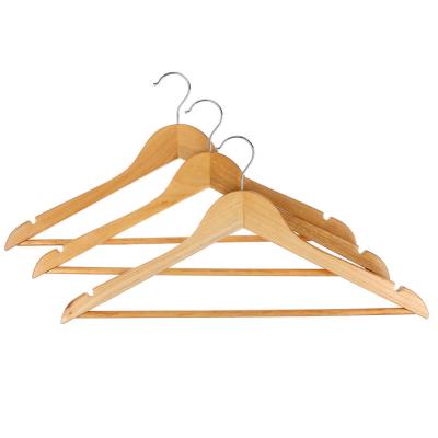 VETTA Set of wooden hangers 3pcs, 45cm, light wood, chrome