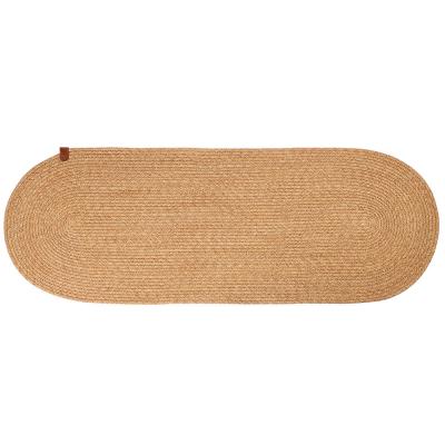 BY COLLECTION Decorative wicker table runner, 35x100cm, 100% polyester, sand