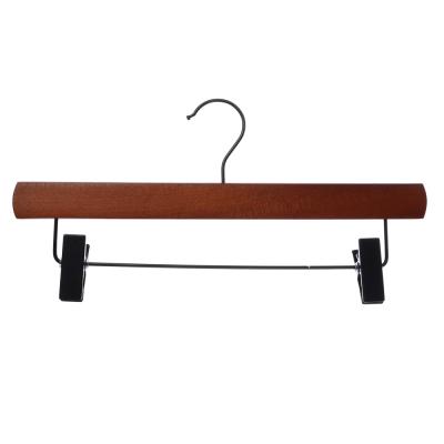 VETTA Wooden hanger for skirts and trousers, with clips, 32cm, Renoir, black metal