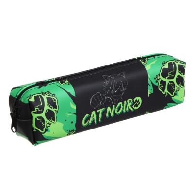 Super-Cat Pencil case rectangular, 20.5x5.5x4cm, faux leather with printing, PVC box, "Sketch" series