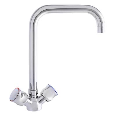 SoyuzKran Kitchen faucet, swivel spout 30cm, ker. crane axleboxes 1/2, chrome, zinc, SK01-G238