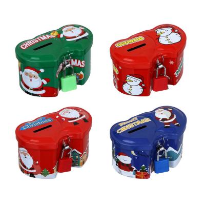 SNOW BOOM Tin piggy bank, 10.5x6x5.5cm, 4 designs