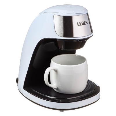LEBEN Drip coffee maker 500W, 240 ml, ceramic cup, white