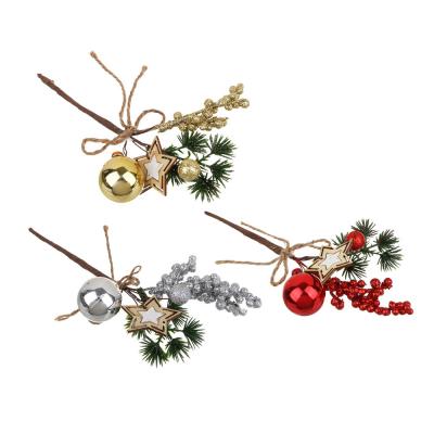 SNOW BOOM Decorative pine needle branch, plastic, star, 16 cm, 3 colors