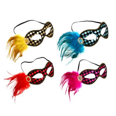 SNOW BOOM Carnival mask "Charm", PVC, polyester, size 16x7.5 cm, 4 designs
