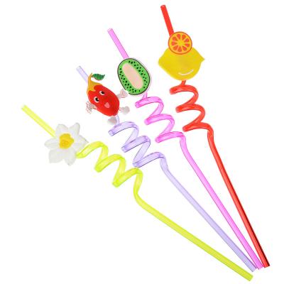 Captain Veselchak Drink straws 4 pcs, 260x5mm, "Fruit Crazy", colored