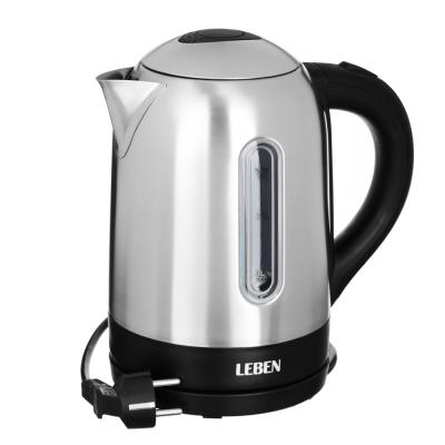 LEBEN Electric kettle 1.7 l, 1850 W, hidden heating. element, stainless steel.