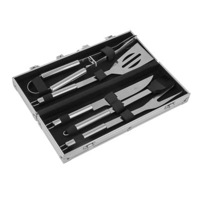 GRILLBOOM Grill set 5 in 1, stainless steel steel 420/410, in aluminum case