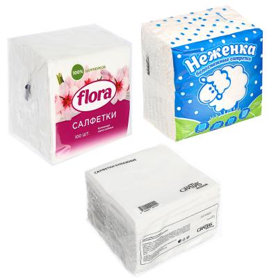 Single-layer paper napkins 100 pcs/60 pcs, p/u