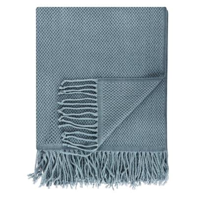PROVANCE Jacquard knit blanket, acrylic, 130x170cm, blue