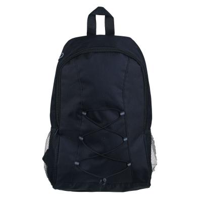 Universal backpack 40x35x11cm, 1 zippered compartment, 2 side pockets, drawstring lacing, PE, black
