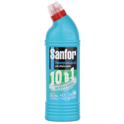Cleaning and disinfection product for sanitary equipment SANFOR 10 in 1 Universal, Sea Breeze, p/w, 750ml