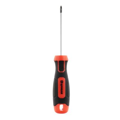 ERMAK Screwdriver with rubberized handle PH0 3x75mm, magnetized slot