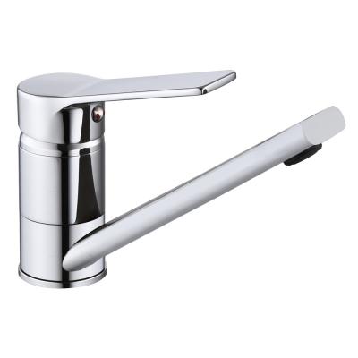 RAIN Basin mixer Citrine, low spout 13cm, ceramic. cartridge 35mm, brass, chrome